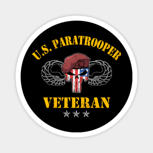 US Paratrooper Army Veteran Airborne Division Veterans Day Gift Magnet